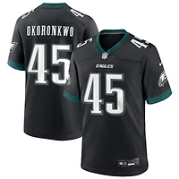 Ogbo Okoronkwo Men's Nike Black Philadelphia Eagles Alternate Custom Game Jersey