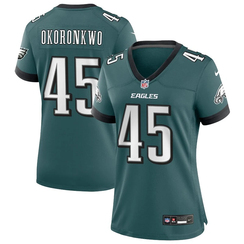 Ogbo Okoronkwo Women's Nike Midnight Green Philadelphia Eagles Custom Game Jersey