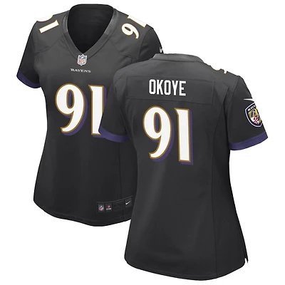 C.J. Okoye Women's Nike Black Baltimore Ravens Alternate Custom Game Jersey