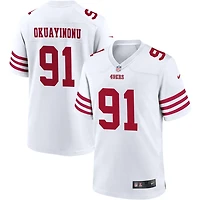 Sam Okuayinonu Men's Nike White San Francisco 49ers Game Custom Player Jersey