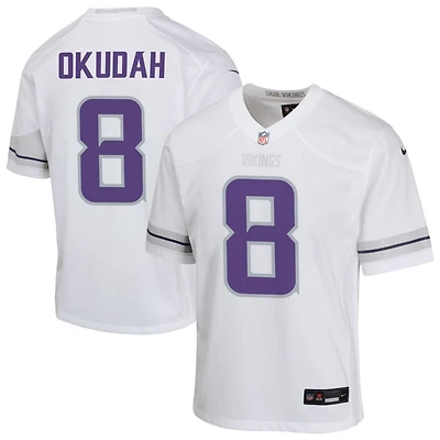 Jeff Okudah Youth Nike White Minnesota Vikings Alternate Custom Game Jersey