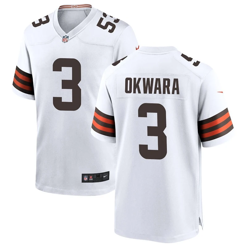 Julian Okwara Men's Nike White Cleveland Browns Custom Game Jersey