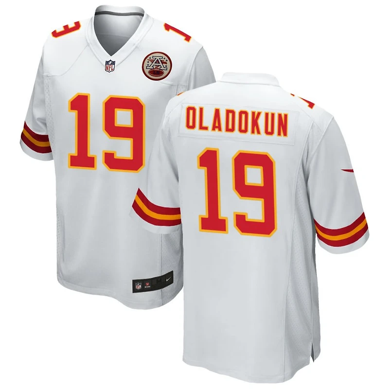 Chris Oladokun Men's Nike White Kansas City Chiefs Custom Game Jersey