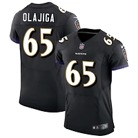 David Olajiga Men's Nike Black Baltimore Ravens Speed Machine Elite Custom Jersey
