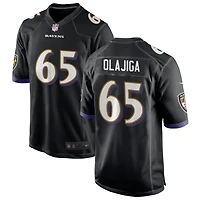 David Olajiga Men's Nike Black Baltimore Ravens Alternate Custom Game Jersey