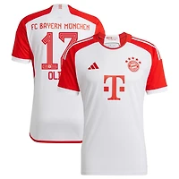 Michael Olise Men's adidas  White Bayern Munich 2023/24 Home Replica Custom Jersey