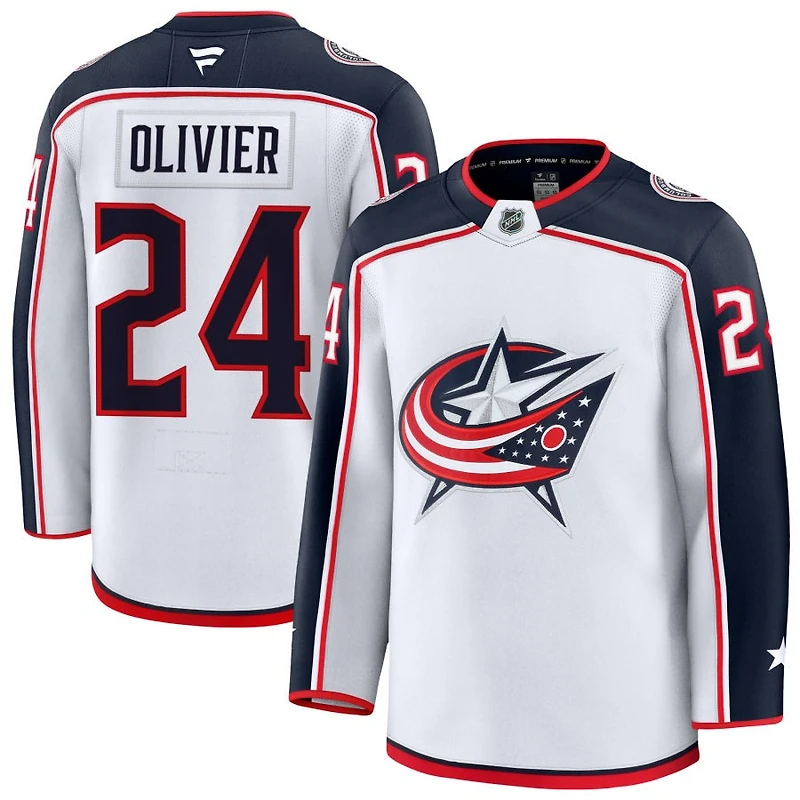 Mathieu Olivier Men's Fanatics White Columbus Blue Jackets Away Premium Custom Jersey
