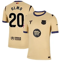 Dani Olmo Men's Nike  Gold Barcelona 2025/26 Away Match Authentic Custom Jersey