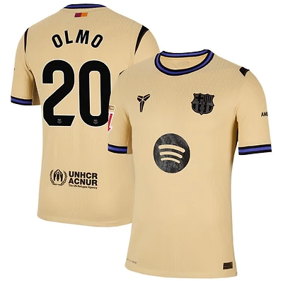 Dani Olmo Men's Nike  Gold Barcelona 2025/26 Away Match Authentic Custom Jersey