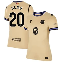 Dani Olmo Women's Nike  Gold Barcelona 2025/26 Away Stadium Replica Custom Jersey