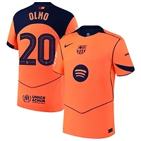 Dani Olmo Men's Nike  Orange Barcelona 2025/26 Third Authentic Custom Jersey