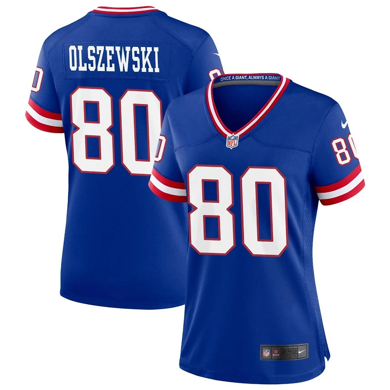 Gunner Olszewski Women's Nike Royal New York Giants Classic Custom Game Jersey