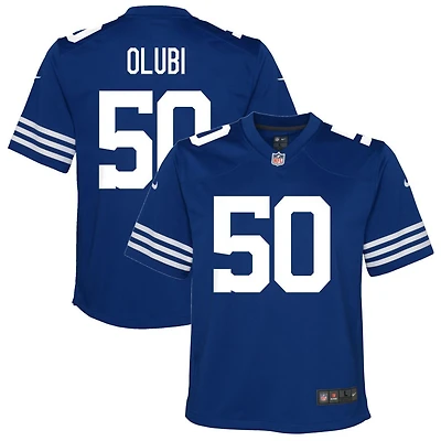 Segun Olubi Youth Nike Royal Indianapolis Colts Alternate Custom Game Jersey