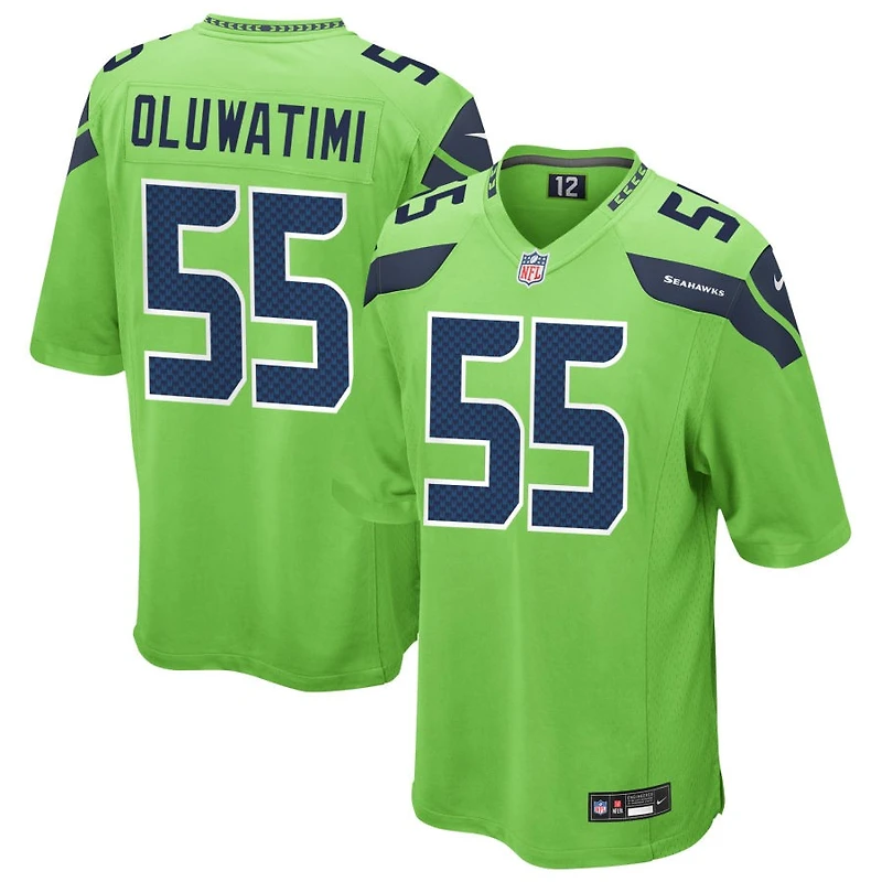 Olu Oluwatimi Men's Nike Neon Green Seattle Seahawks Alternate Custom Game Jersey