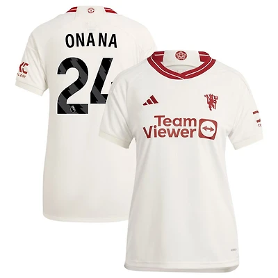 Andre Onana Women's adidas  White Manchester United 2023/24 Third Replica Custom Jersey