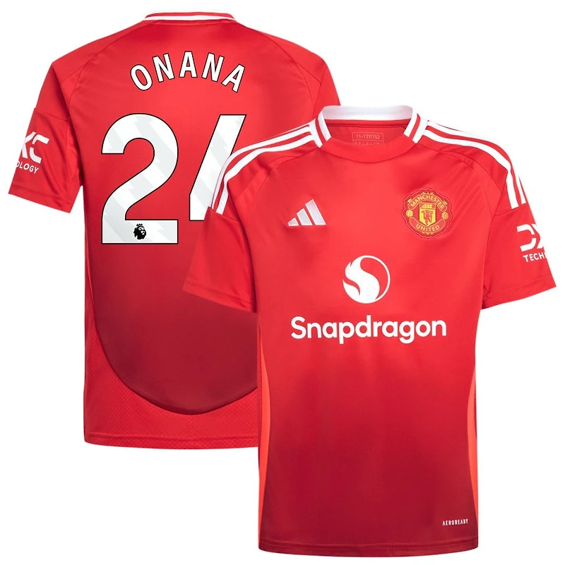 Andre Onana Youth adidas Red Manchester United 2024/25 Home Replica Custom Jersey