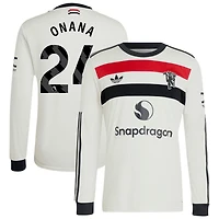 Andre Onana Men's adidas Originals  Cream Manchester United 2024/25 Third Custom Replica Long Sleeve Jersey