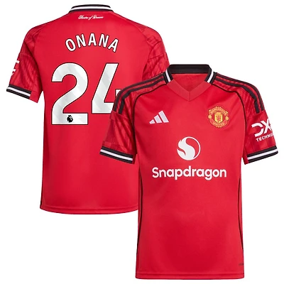 Andre Onana Youth adidas Red Manchester United Home 2025/26 Custom Replica Jersey