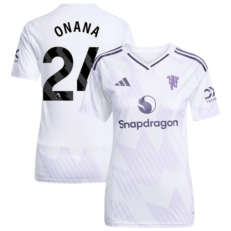 Andre Onana Women's adidas White Manchester United 2025/26 Away Replica Custom Jersey