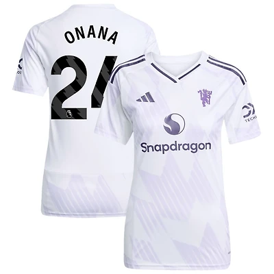 Andre Onana Women's adidas White Manchester United 2025/26 Away Replica Custom Jersey