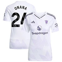 Andre Onana Women's adidas White Manchester United 2025/26 Away Replica Custom Jersey