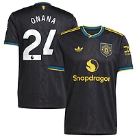 Andre Onana Men's adidas  Black Manchester United 2025/26 Third Replica Custom Jersey