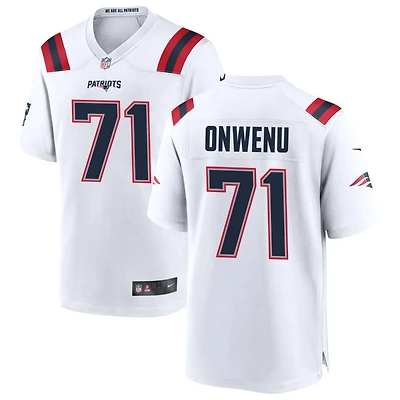 Mike Onwenu Men's Nike White New England Patriots Custom Game Jersey