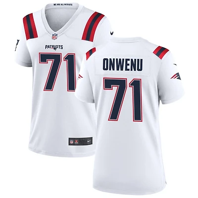 Mike Onwenu Women's Nike New England Patriots White Custom Game Jersey
