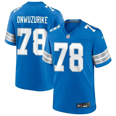 Levi Onwuzurike Men's Nike Blue Detroit Lions Custom Game Jersey