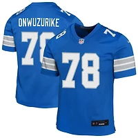 Levi Onwuzurike Youth Nike Blue Detroit Lions Custom Game Jersey