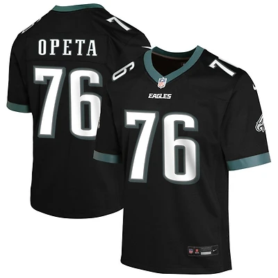 Sua Opeta Youth Nike Black Philadelphia Eagles Alternate Custom Game Jersey