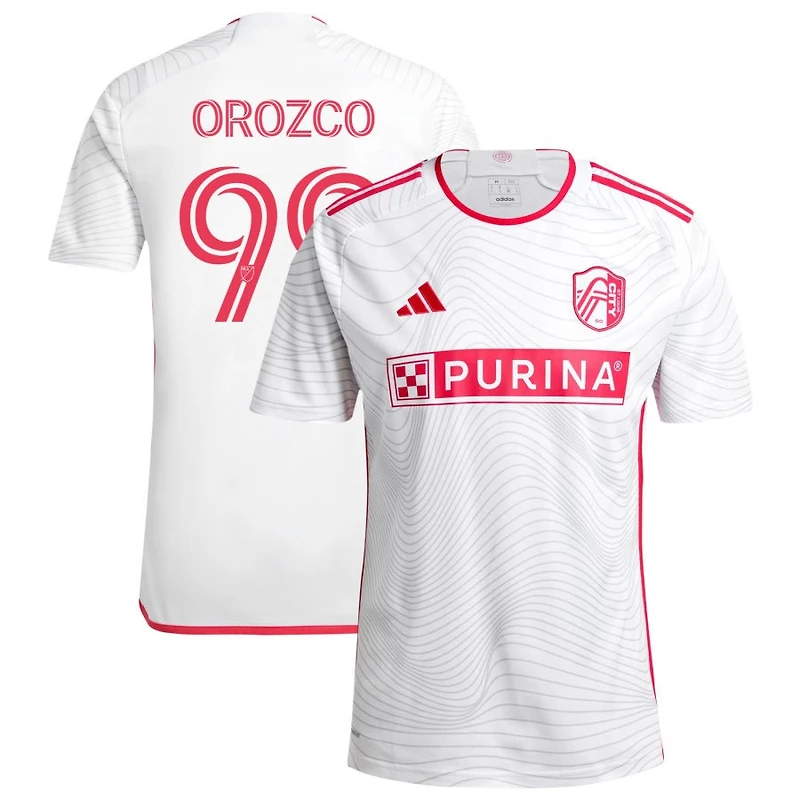 Jaziel Orozco Men's adidas White St. Louis City SC 2024 The Confluence Kit Replica Custom Jersey