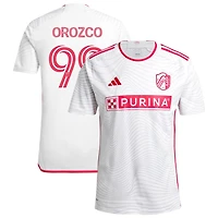 Jaziel Orozco Men's adidas  White St. Louis City SC 2024 The Confluence Kit Replica Custom Jersey