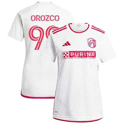 Jaziel Orozco Women's adidas  White St. Louis City SC 2024 The Confluence Kit Replica Custom Jersey