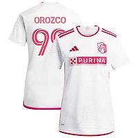 Jaziel Orozco Women's adidas  White St. Louis City SC 2024 The Confluence Kit Replica Custom Jersey