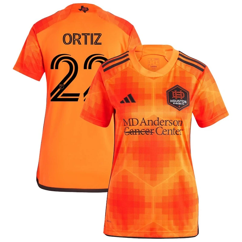 Pablo Ortiz Women's adidas Orange Houston Dynamo FC 2023 El Sol Replica Custom Jersey