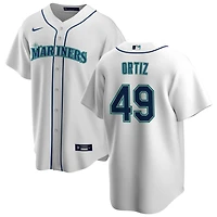 Robinson Ortiz Men's Nike White Seattle Mariners Home Replica Custom Jersey