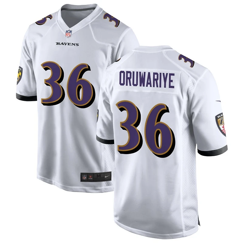 Amani Oruwariye Men's Nike White Baltimore Ravens Custom Game Jersey