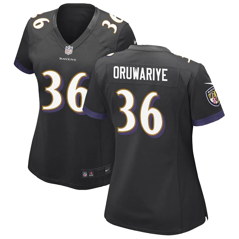 Amani Oruwariye Women's Nike Black Baltimore Ravens Alternate Custom Game Jersey
