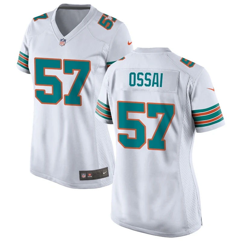 K.C. Ossai Women's Nike White Miami Dolphins Alternate Custom Game Jersey
