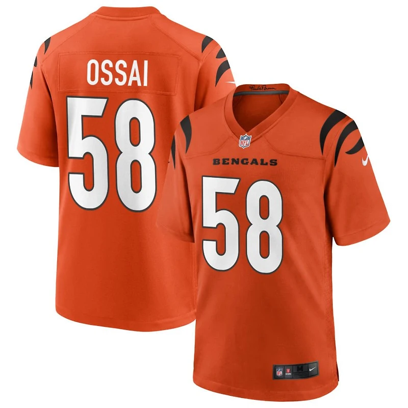 Joseph Ossai Youth Nike Orange Cincinnati Bengals Alternate Game Custom Jersey