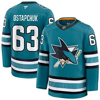 Zack Ostapchuk Men's Fanatics Teal San Jose Sharks Home Premium Custom Jersey