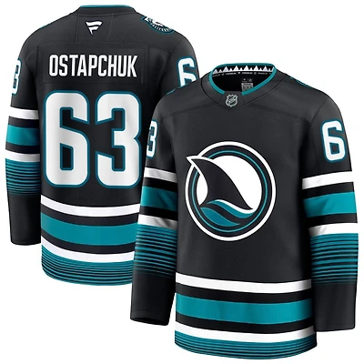 Zack Ostapchuk Men's Fanatics Black San Jose Sharks Alternate Premium Custom Jersey