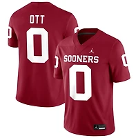 Jaydn Ott Men's Jordan Brand Crimson Oklahoma Sooners NIL Pick-A-Player Football Replica Jersey