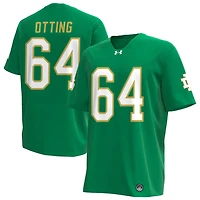 Joe Otting Men's Under Armour Kelly Green Notre Dame Fighting Irish Alternate NIL Pick-A-Player Replica Football Jersey