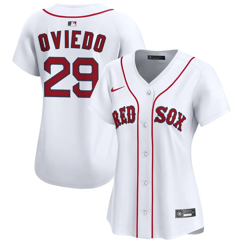 Johan Oviedo Women's Nike White Boston Red Sox Home Limited Custom Jersey