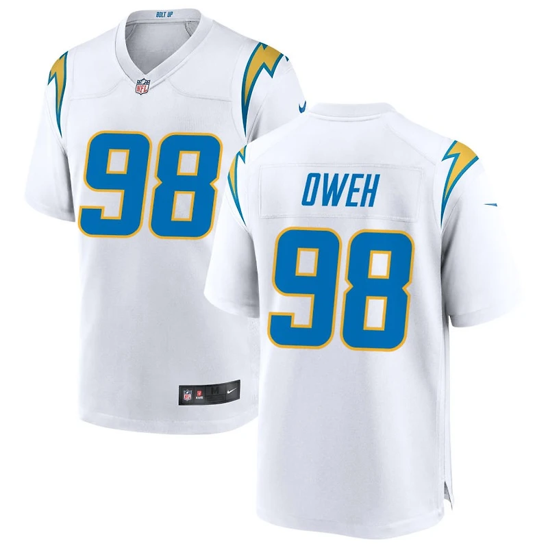 Odafe Oweh Men's Nike White Los Angeles Chargers Custom Game Jersey