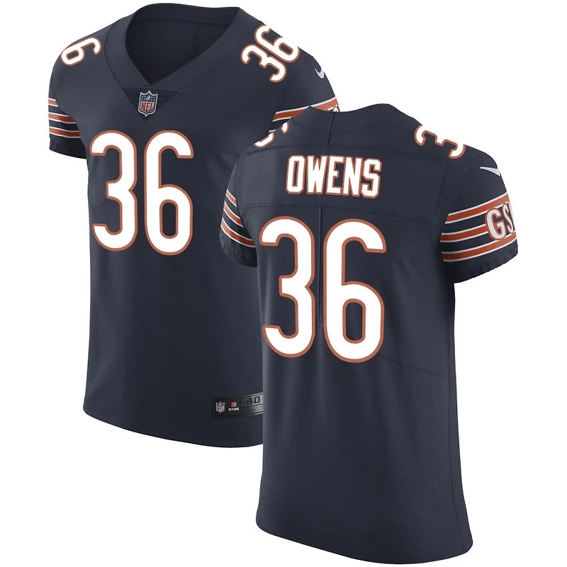 Jonathan Owens Men's Nike Navy Chicago Bears Vapor Untouchable Custom Elite Jersey