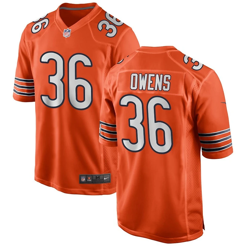 Jonathan Owens Men's Nike Orange Chicago Bears Alternate Custom Game Jersey