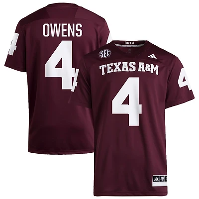 Ruben Owens Men's adidas  Maroon Texas A&M Aggies NIL Pick-A-Player Home Premier Football Jersey